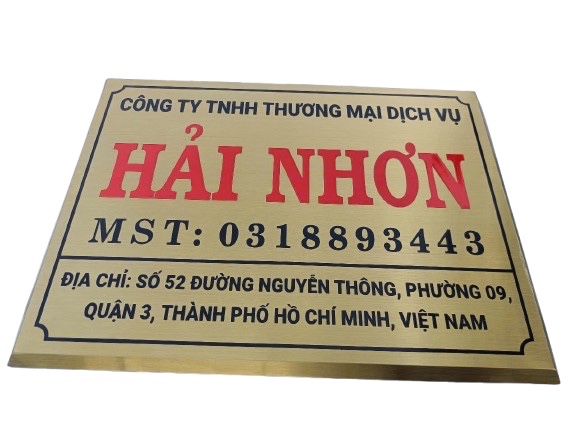 Gia công bảng số nhà inox vàng giá rẻ HCM