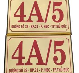 Bảng số nhà đồng